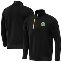 Men's Antigua Black Chicago Sky Generation Quarter-Zip Pullover Top