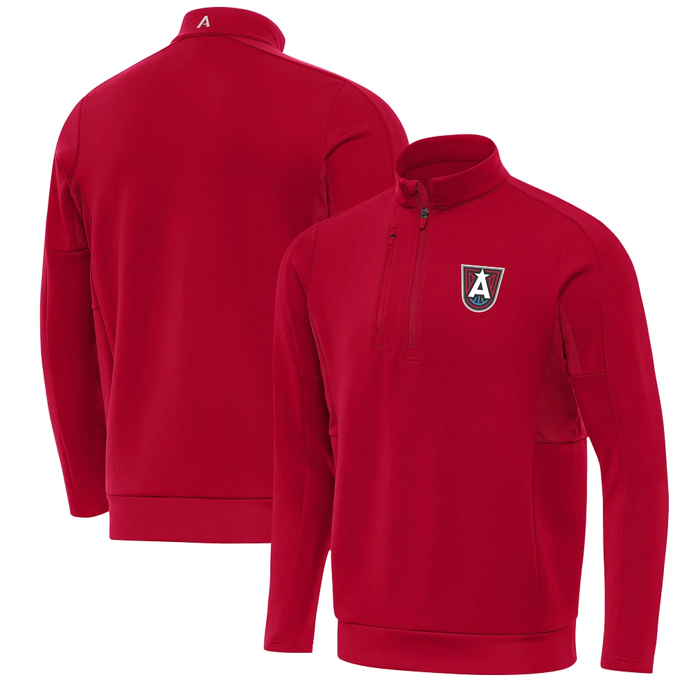 Men's Antigua Red Atlanta Dream Generation Quarter-Zip Pullover Top