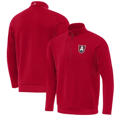 Men's Antigua Red Atlanta Dream Generation Quarter-Zip Pullover Top