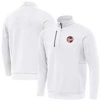 Men's Antigua White Indiana Fever Generation Quarter-Zip Pullover Top