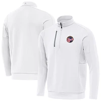 Men's Antigua White Indiana Fever Generation Quarter-Zip Pullover Top