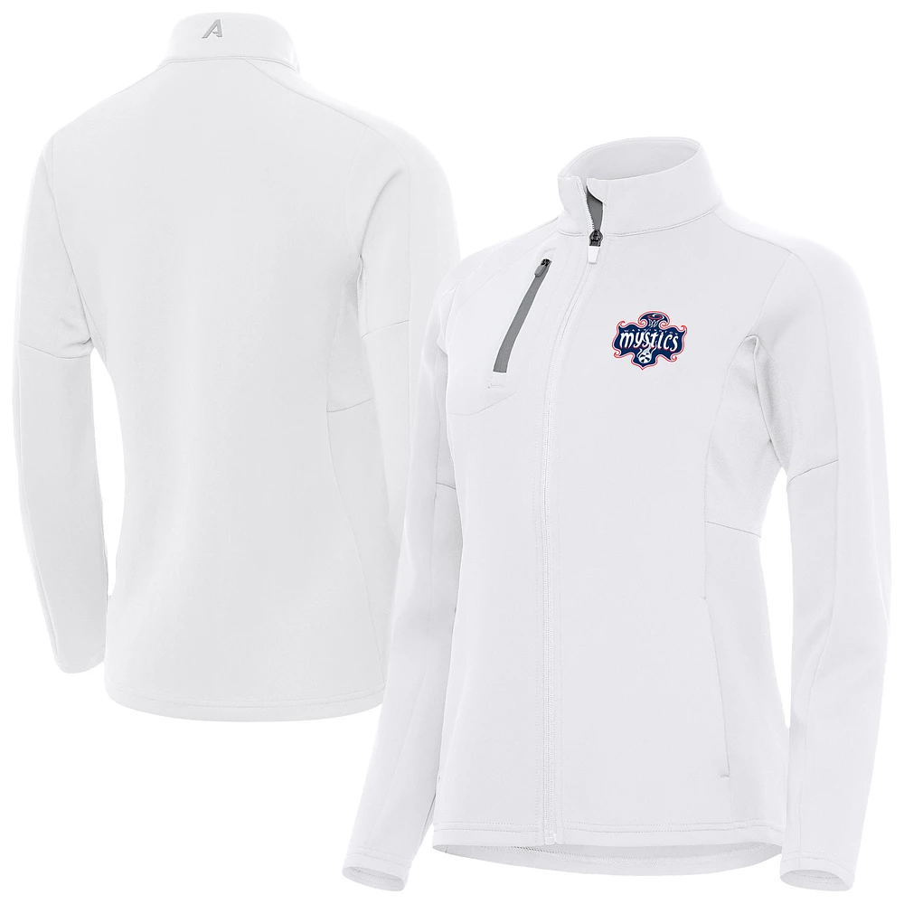 Women's Antigua White Washington Mystics Generation Full-Zip Jacket