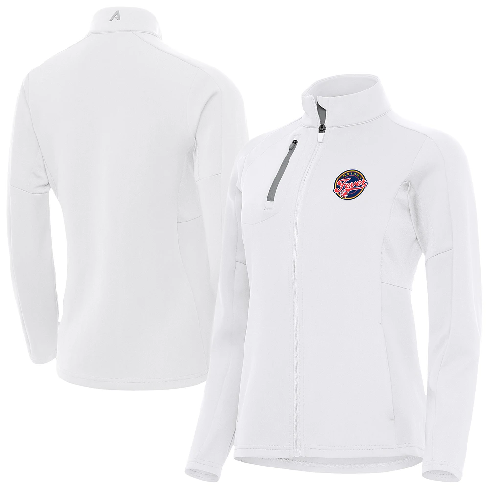 Women's Antigua White Indiana Fever Generation Full-Zip Jacket