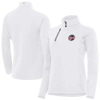 Women's Antigua White Indiana Fever Generation Full-Zip Jacket