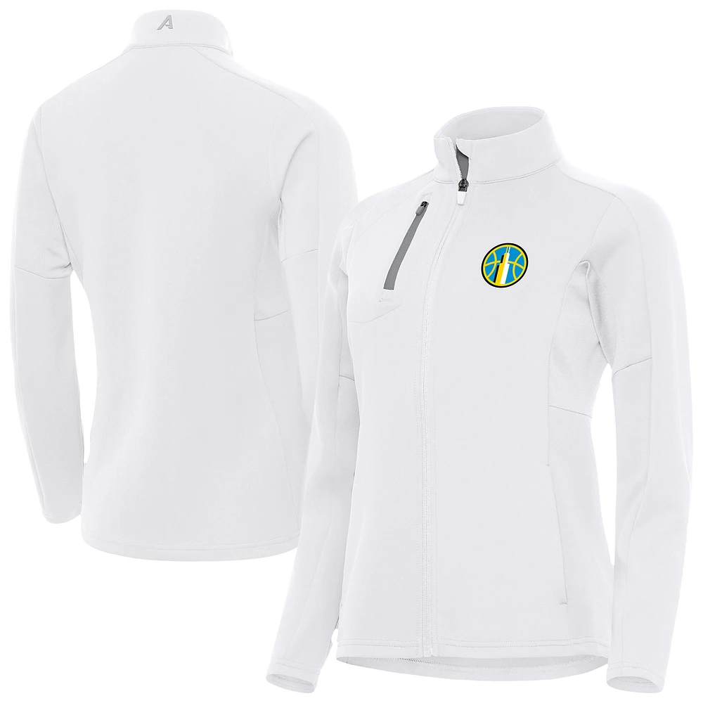 Women's Antigua White Chicago Sky Generation Full-Zip Jacket