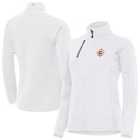Women's Antigua White Connecticut Sun Generation Full-Zip Jacket