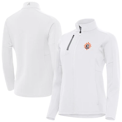 Women's Antigua White Connecticut Sun Generation Full-Zip Jacket