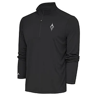 Men's Antigua Charcoal Las Vegas Aces Tribute Quarter-Zip Top