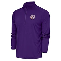 Men's Antigua Purple Los Angeles Sparks Tribute Quarter-Zip Top