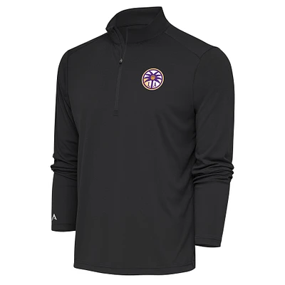 Men's Antigua Charcoal Los Angeles Sparks Tribute Quarter-Zip Top