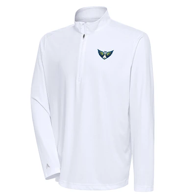 Men's Antigua White Dallas Wings Tribute Quarter-Zip Top
