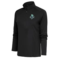 Women's Antigua Charcoal New York Liberty Tribute Half-Zip Top