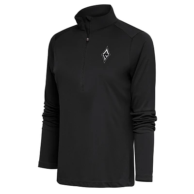 Women's Antigua Charcoal Las Vegas Aces Tribute Half-Zip Top
