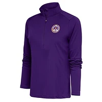 Women's Antigua Purple Los Angeles Sparks Tribute Half-Zip Top