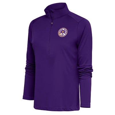 Women's Antigua Purple Los Angeles Sparks Tribute Half-Zip Top