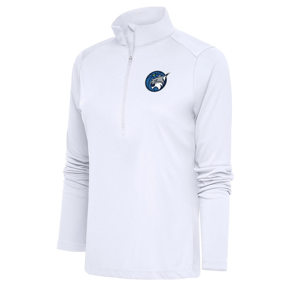 Women's Antigua White Minnesota Lynx Tribute Half-Zip Top