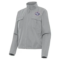 Women's Antigua Gray Washington Mystics Even Par Full-Zip Jacket