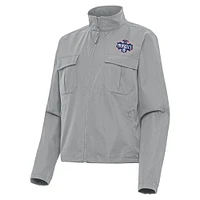 Women's Antigua Gray Washington Mystics Even Par Full-Zip Jacket