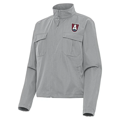 Women's Antigua Gray Atlanta Dream Even Par Full-Zip Jacket