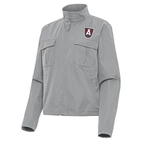 Women's Antigua Gray Atlanta Dream Even Par Full-Zip Jacket