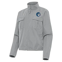 Women's Antigua Gray Minnesota Lynx Even Par Full-Zip Jacket