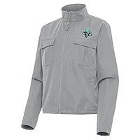 Women's Antigua Gray New York Liberty Even Par Full-Zip Jacket