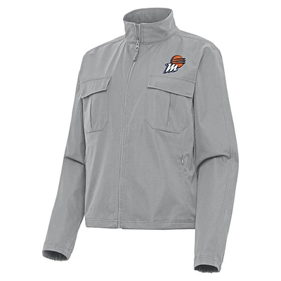 Women's Antigua Gray Phoenix Mercury Even Par Full-Zip Jacket