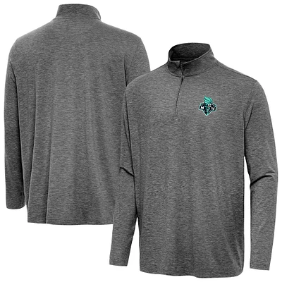 Men's Antigua Heather New York Liberty Hunk Quarter-Zip Top