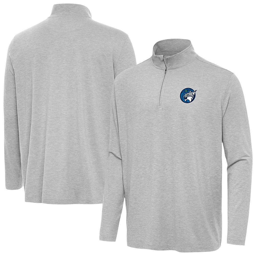 Men's Antigua Heather Minnesota Lynx Hunk Quarter-Zip Top