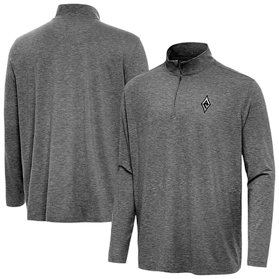 Men's Antigua  Heather Black Las Vegas Aces Hunk Quarter-Zip Top