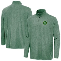 Men's Antigua  Heather Green Seattle Storm Hunk Quarter-Zip Top