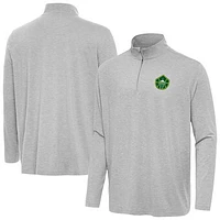 Men's Antigua Heather Seattle Storm Hunk Quarter-Zip Top
