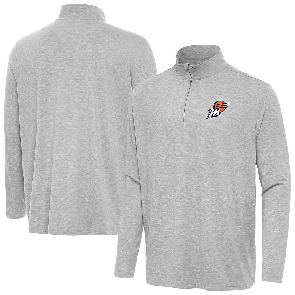 Men's Antigua Heather Phoenix Mercury Hunk Quarter-Zip Top