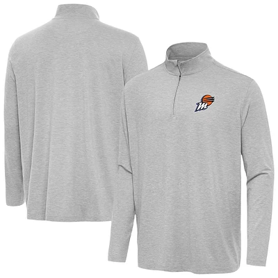 Men's Antigua Heather Phoenix Mercury Hunk Quarter-Zip Top