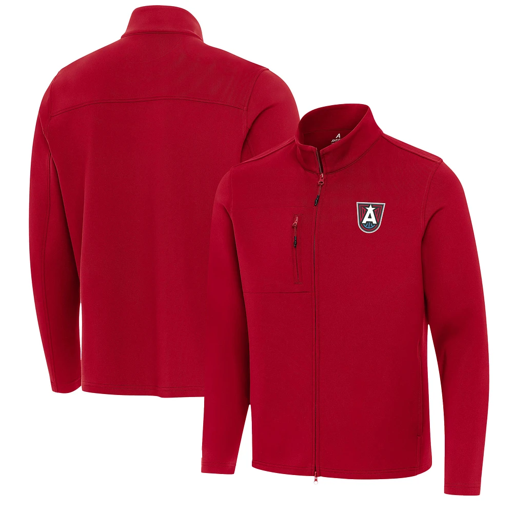 Men's Antigua Red Atlanta Dream Objection Full-Zip Jacket