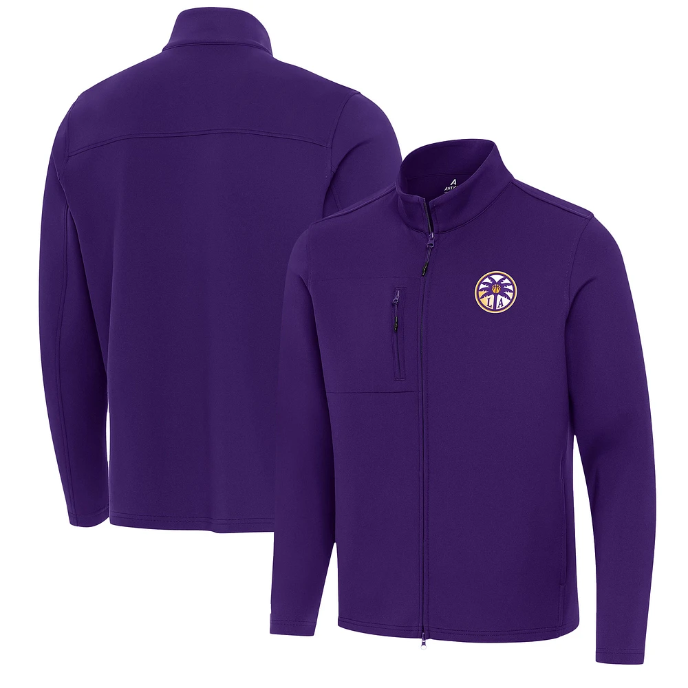 Men's Antigua Purple Los Angeles Sparks Objection Full-Zip Jacket