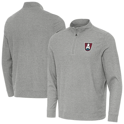 Men's Antigua Heather Gray Atlanta Dream Subtle Quarter-Zip Top