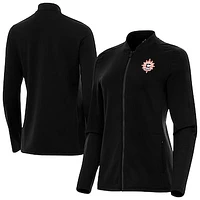 Women's Antigua Black Connecticut Sun Continual Full-Zip Jacket