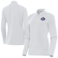 Women's Antigua White Washington Mystics Continual Full-Zip Jacket