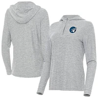 Women's Antigua  Heather Gray Minnesota Lynx Daybreak Quarter-Zip Hoodie