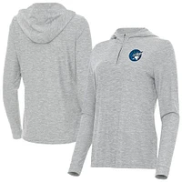 Women's Antigua  Heather Gray Minnesota Lynx Daybreak Quarter-Zip Hoodie