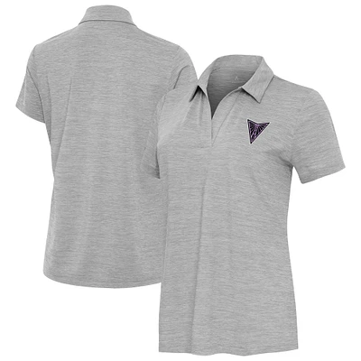 Women's Antigua Heather Gray Golden State Valkyries Layout V-Neck Polo