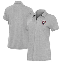 Women's Antigua Heather Gray Atlanta Dream Layout V-Neck Polo