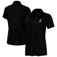 Women's Antigua Heather Black Las Vegas Aces Layout V-Neck Polo
