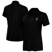 Women's Antigua Heather Black Las Vegas Aces Layout V-Neck Polo