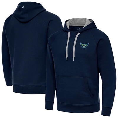 Men's Antigua Navy Dallas Wings Big & Tall Victory Raglan Pullover Hoodie