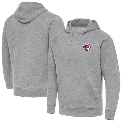 Men's Antigua Heather Gray Los Angeles Sparks Big & Tall Victory Raglan Pullover Hoodie