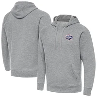 Men's Antigua Heather Gray Washington Mystics Big & Tall Victory Raglan Pullover Hoodie