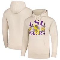 Men's  Tan LSU Tigers Upper Arch Letters Pullover Hoodie