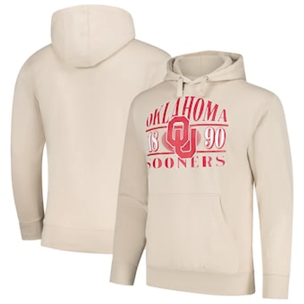 Men's  Cream Oklahoma Sooners Upper Arch Letters Pullover Hoodie